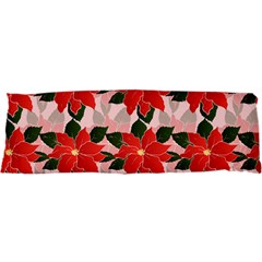 Poinsettia Pattern Seamless Pattern Christmas Xmas 21 x63  Body Pillow Case Dakimakura (two Sides) by Paksenen