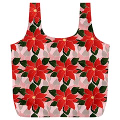 Poinsettia Pattern Seamless Pattern Christmas Xmas Full Print Recycle Bag (xl)