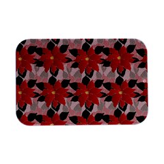 Poinsettia Pattern Seamless Pattern Christmas Xmas Open Lid Metal Box (silver)  