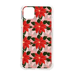 Poinsettia Pattern Seamless Pattern Christmas Xmas Iphone 11 Pro Max 6 5 Inch Tpu Uv Print Case by Paksenen