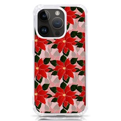 Poinsettia Pattern Seamless Pattern Christmas Xmas Iphone 14 Pro Tpu Uv Print Case by Paksenen