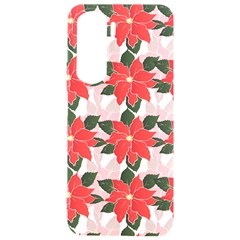 Poinsettia Pattern Seamless Pattern Christmas Xmas Samsung Galaxy S24 Plus 6 7 Inch Black Tpu Uv Case