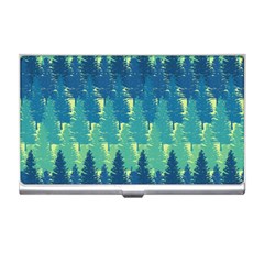 Christmas Trees Pattern Digital Paper Seamless Business Card Holder