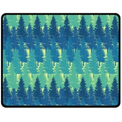 Christmas Trees Pattern Digital Paper Seamless Fleece Blanket (medium)