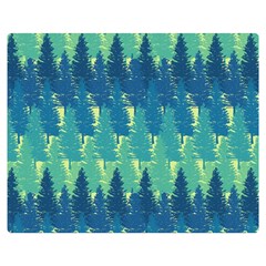 Christmas Trees Pattern Digital Paper Seamless Two Sides Premium Plush Fleece Blanket (teen Size)