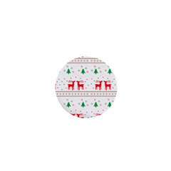 Red Green And Blue Christmas Themed Illustration 1  Mini Magnets