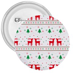 Red Green And Blue Christmas Themed Illustration 3  Buttons