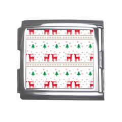 Red Green And Blue Christmas Themed Illustration Mega Link Italian Charm (18mm)