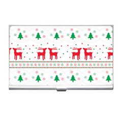 Red Green And Blue Christmas Themed Illustration Business Card Holder