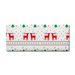 Red Green And Blue Christmas Themed Illustration Hand Towel