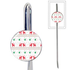 Red Green And Blue Christmas Themed Illustration Book Mark