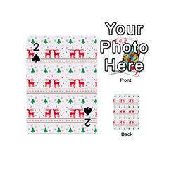 Red Green And Blue Christmas Themed Illustration Playing Cards 54 Designs (mini)