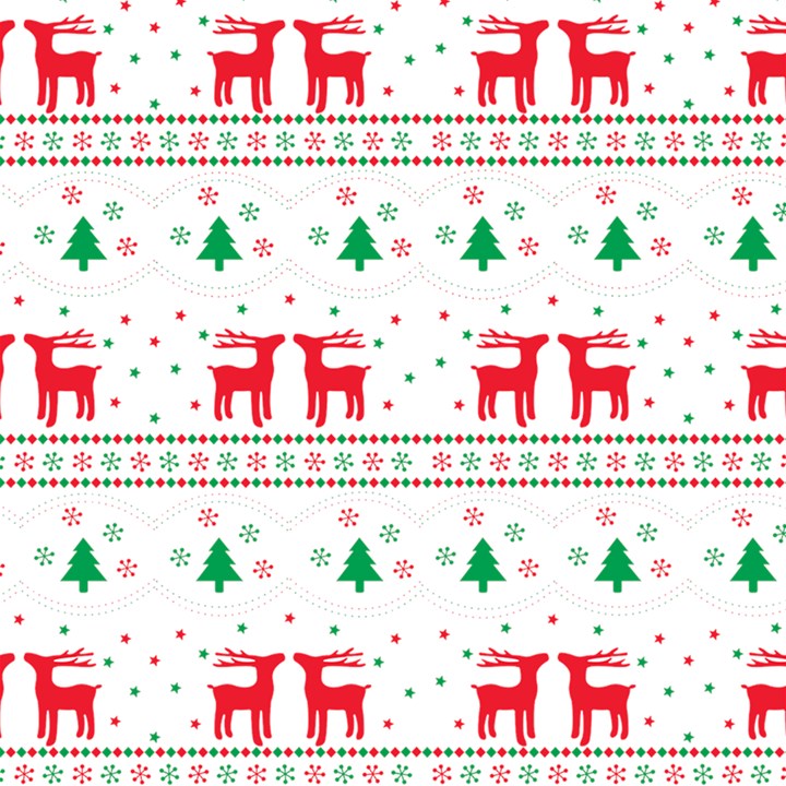 Red Green And Blue Christmas Themed Illustration Play Mat (Square)