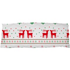 Red Green And Blue Christmas Themed Illustration 25 x67  Body Pillow Case Dakimakura (two Sides)