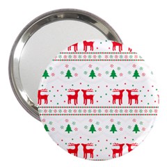 Red Green And Blue Christmas Themed Illustration 3  Handbag Mirrors