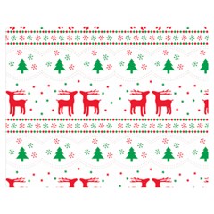 Red Green And Blue Christmas Themed Illustration Two Sides Premium Plush Fleece Blanket (teen Size)