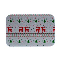 Red Green And Blue Christmas Themed Illustration Open Lid Metal Box (silver)   by Paksenen