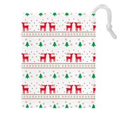 Red Green And Blue Christmas Themed Illustration Drawstring Pouch (4xl)