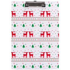 Red Green And Blue Christmas Themed Illustration A4 Acrylic Clipboard by Paksenen