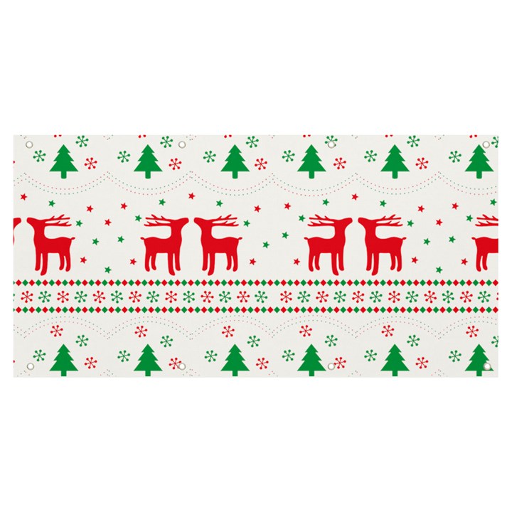 Red Green And Blue Christmas Themed Illustration Banner and Sign 8  x 4 