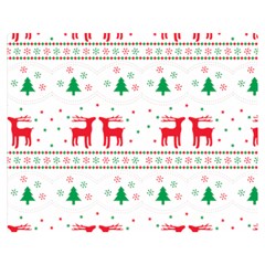 Red Green And Blue Christmas Themed Illustration Premium Plush Fleece Blanket (medium)