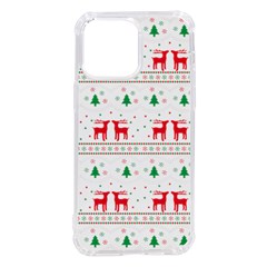 Red Green And Blue Christmas Themed Illustration Iphone 14 Pro Max Tpu Uv Print Case by Paksenen