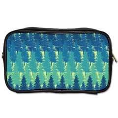 Christmas Trees Pattern Digital Paper Seamless Toiletries Bag (one Side) by Paksenen