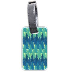 Christmas Trees Pattern Digital Paper Seamless Luggage Tag (one Side)