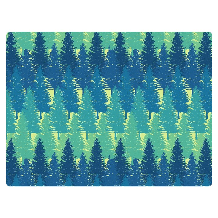 Christmas Trees Pattern Digital Paper Seamless Premium Plush Fleece Blanket (Extra Small)