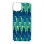 Christmas Trees Pattern Digital Paper Seamless iPhone 14 Plus TPU UV Print Case Front