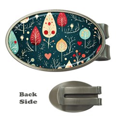 Christmas Tree Pattern Money Clips (oval) 