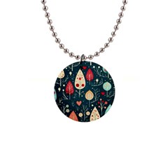 Christmas Tree Pattern 1  Button Necklace