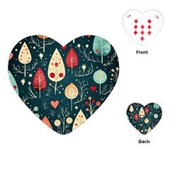 Christmas Tree Pattern Playing Cards Single Design (heart)