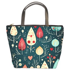 Christmas Tree Pattern Bucket Bag