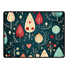 Christmas Tree Pattern Fleece Blanket (small)