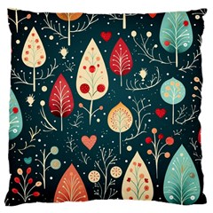 Christmas Tree Pattern Large Cushion Case (one Side)