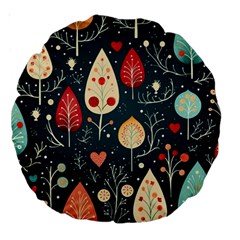 Christmas Tree Pattern Large 18  Premium Round Cushions