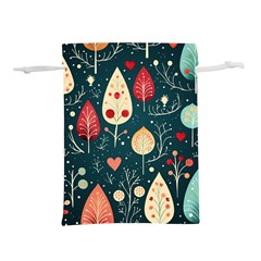 Christmas Tree Pattern Lightweight Drawstring Pouch (l)