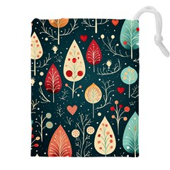 Christmas Tree Pattern Drawstring Pouch (5xl)