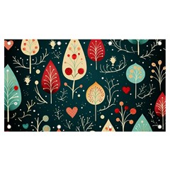 Christmas Tree Pattern Banner And Sign 7  X 4 