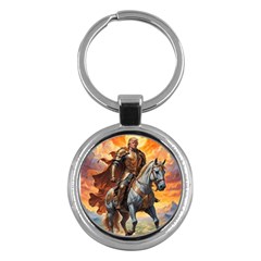 Heroic Trump Warrior In Golden Armor Key Chain (round) by AwesomeSauce