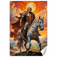 Heroic Trump Warrior In Golden Armor Canvas 12  X 18  by AwesomeSauce