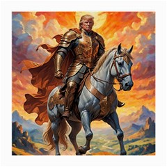 Heroic Trump Warrior In Golden Armor Medium Glasses Cloth by AwesomeSauce