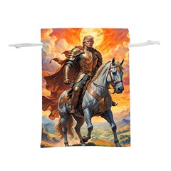 Heroic Trump Warrior In Golden Armor Lightweight Drawstring Pouch (m) by AwesomeSauce