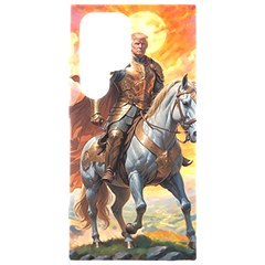 Heroic Trump Warrior In Golden Armor Samsung Galaxy S24 Ultra 6 9 Inch Black Tpu Uv Case by AwesomeSauce