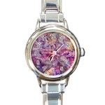 Pour with cat Round Italian Charm Watch Front