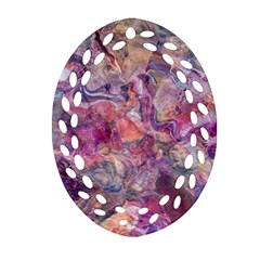 Pour With Cat Oval Filigree Ornament (two Sides)