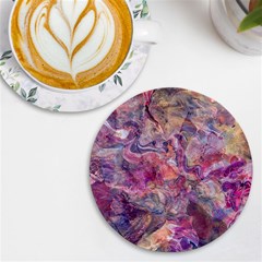 Pour With Cat Uv Print Round Tile Coaster by kaleidomarblingart