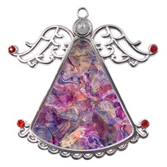 Pour With Cat Metal Angel With Crystal Ornament by kaleidomarblingart