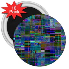 Glitch Chaos Print 3  Magnets (10 Pack) 